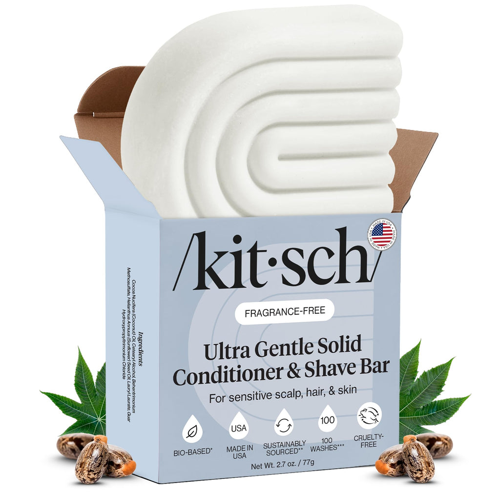 Buy now Kitsch 2-in-1 Ultra Sensitive Conditioner Bar & Shaving Soap for Sensitive Scalp & Skin Æ’?? Moisturizing & Anti-Irritation Bar Soap - Scent Free, 5 Ingredients Only - Made in USA - 2.7oz at indiglob india