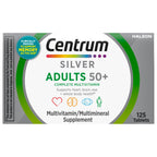 Centrum Silver Multivitamin for Adults 50 and Over, 125 Tablets | Contains Vitamin D3, B Vitamins, Clinically Proven to Support Memory as You Age, GLP-1 Support