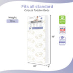 Dream On Me Twilight 2-in-1 Breathable Spring Coil Crib & Toddler Mattress