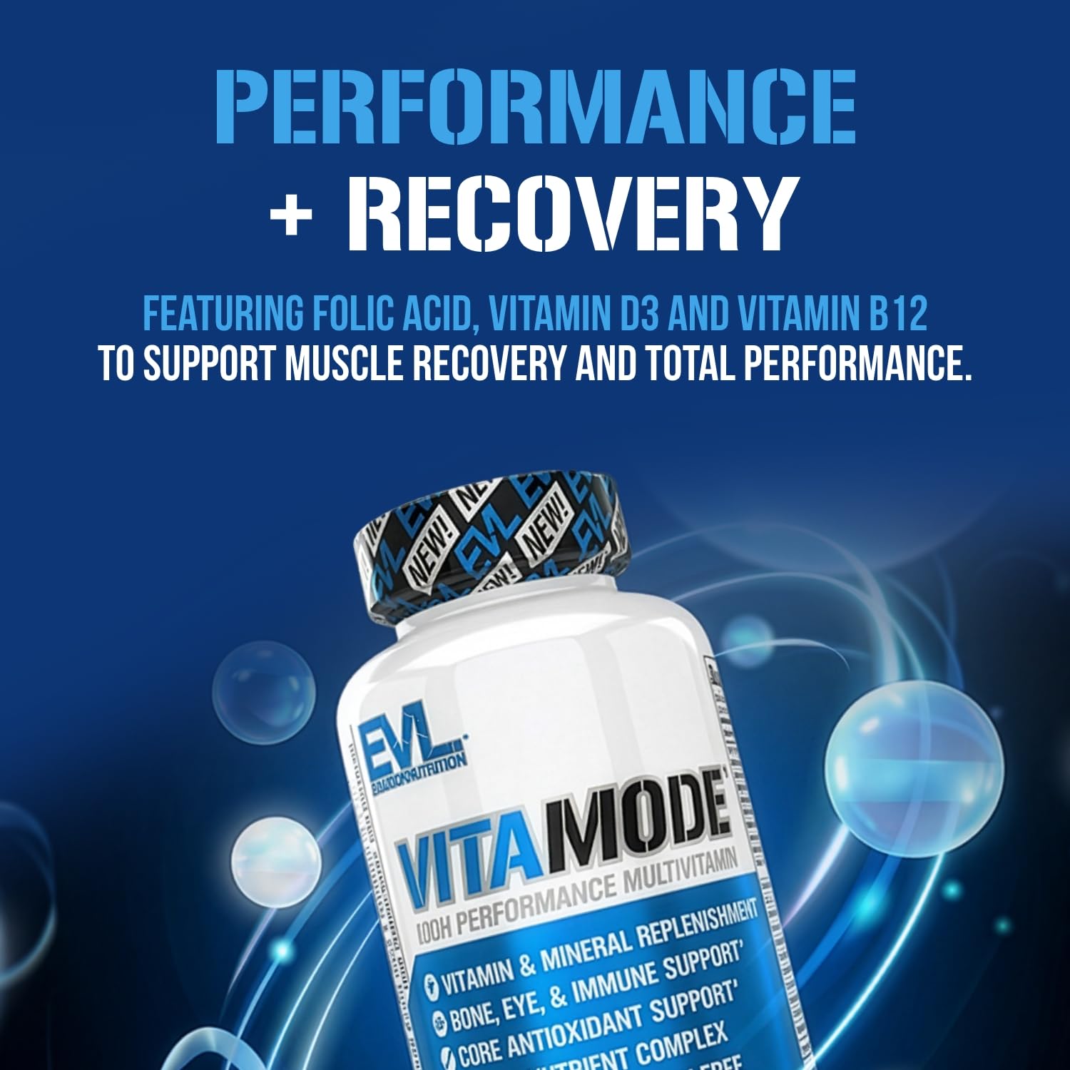 EVL Vitamode - Advanced Daily Men's Multivitamin - 60 Servings | Essential Minerals - Phytonutrient Complex - Active Mens Vitamins for Energy with Lycopene for Muscle Bone and Immune Support