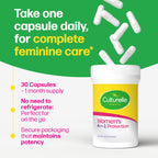 Culturelle Probiotics for Women with Prebiotics, 4-in-1 Benefits, 30 Count | 5 Strain Probiotic Blend, Vaginal, Urinary Tract, Digestive & Immune Plus Occasional Gas & Bloating Support*