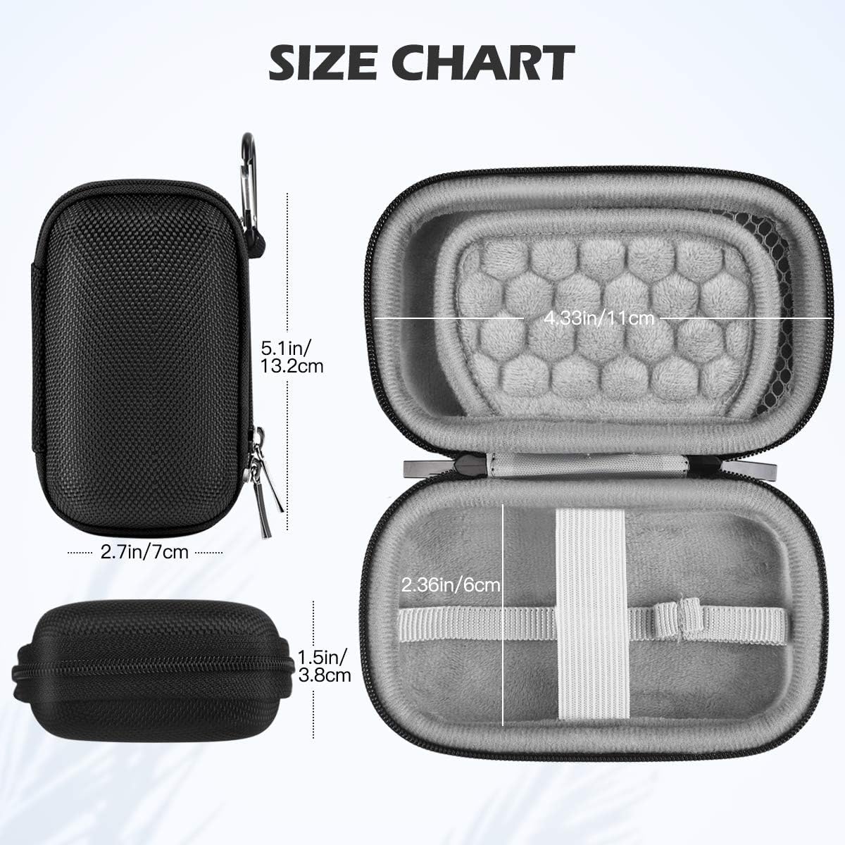 Buy now AGPTEK MP3 MP4 Player Case for 2.4 inch MP3 Player, for Gracioso/for ChenFec/for Safuciiv/for RUIZU/for Aiworth and Other MP3 Players Under 2.4 inch, Portable Case with Metal Carabiner Clip at indiglob india