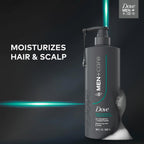 Dove Men+Care 2-in-1 Shampoo + Conditioner 1 ct Dandruff Defense to Moisturize Hair & Scalp, with Pyrithione Zinc, 18 FL OZ