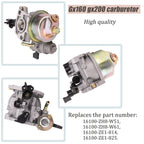 GX160 GX200 Carburetor Compatible with Honda GX120 GX140 GX 160 GX168 GX200 5HP 5.5HP 6.5HP Engine, GX160 Carburetor + Recoil Starter + Ignition Coil + Air Filter Tune Up Kit