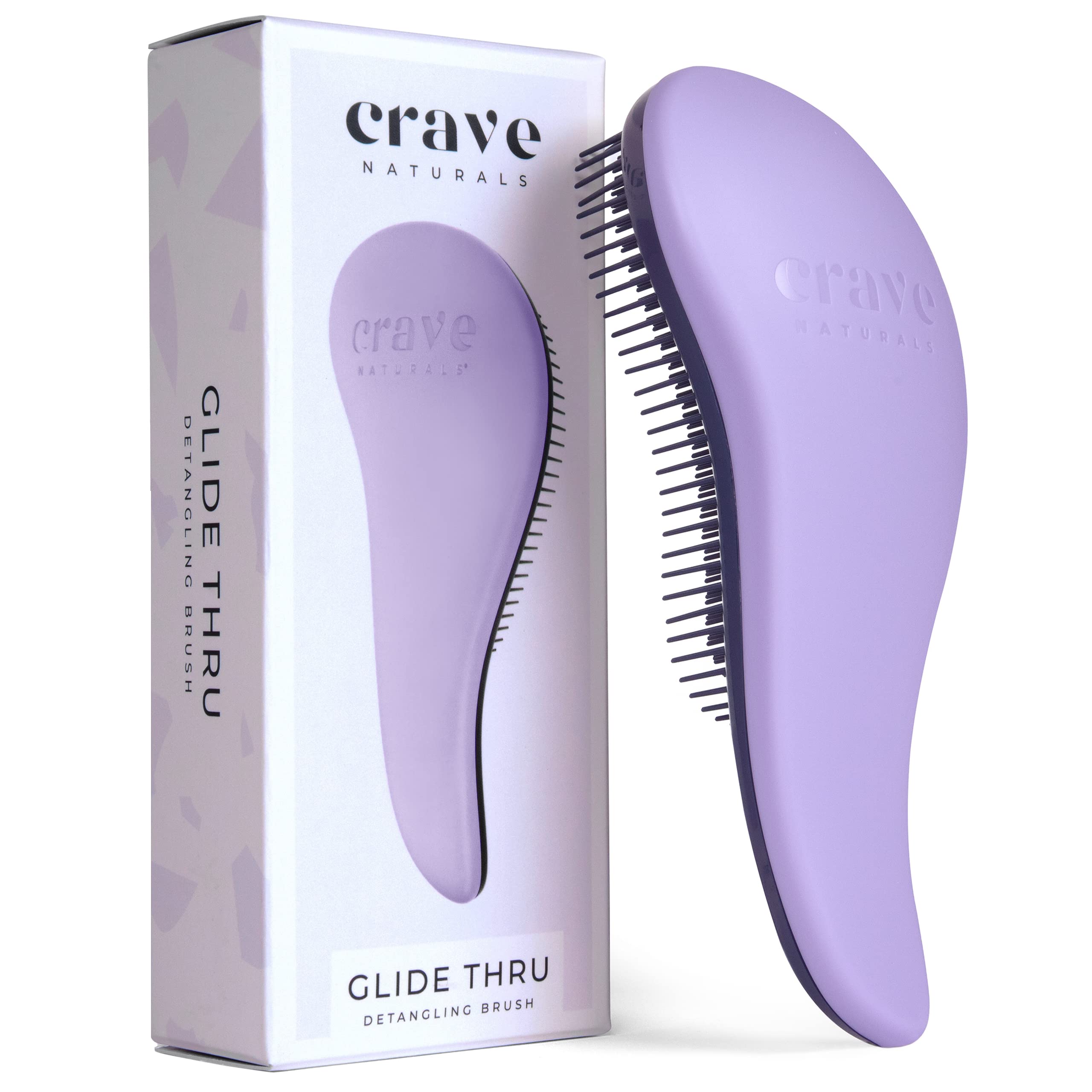 Buy now Crave Naturals Glide Thru Hair Brush - Detangler Brush for Curly, Straight, Wet or Dry Hair - Gentle Detangling Brushes for Adults, Kids, Toddlers - Hair Accessories for Women, 7.5x3" - Pink at indiglob india