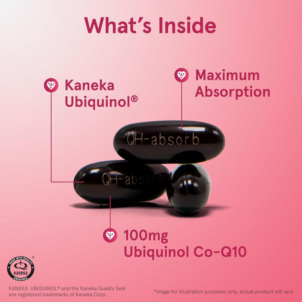 Buy now Jarrow Formulas QH-Absorb, 100 mg, Ubiquinol Dietary Supplement for Healthy Cardiovascular Function, 60 Softgels, 60 Day Supply at indiglob india