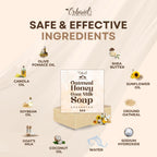 Oatmeal Soap – Natural Oatmeal & Honey Goat Milk Bar – Face & Body Wash for Eczema, Psoriasis, Dry, Itchy, Sensitive Skin Relief – Unscented Soap Great for Kids, Babies – Handcrafted, Made in USA