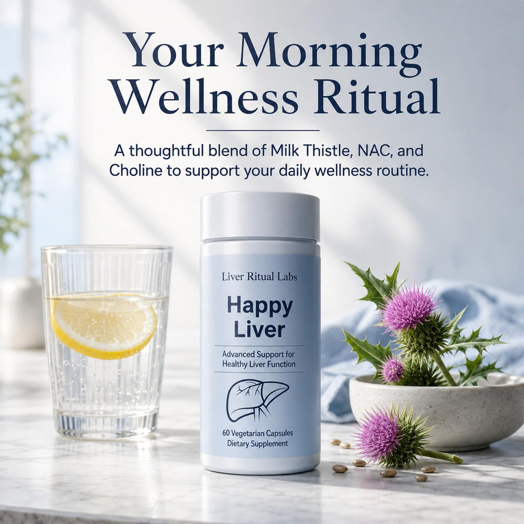 Ritual Labs Happy Liver Support, with Kudzu,Turmeric Herbal Support, Non-GMO, Gluten Free, 60 Capsules