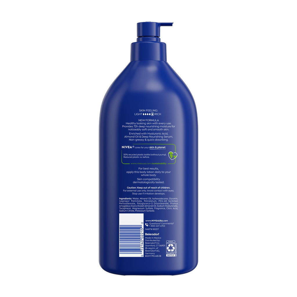 NIVEA Essentially Enriched Body Lotion Very Dry Skin, 33.8 Fl Oz Value Size