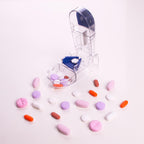 Buy now Apex Ultra Pill Cutter, Professional Medical Pill Splitter with Retracting Blade Guard, for Precise Cutting Small or Large Tablets, Vitamins, Blue/Green and Clear, 1 Count, Compact & Travel-Friendly at indiglob india