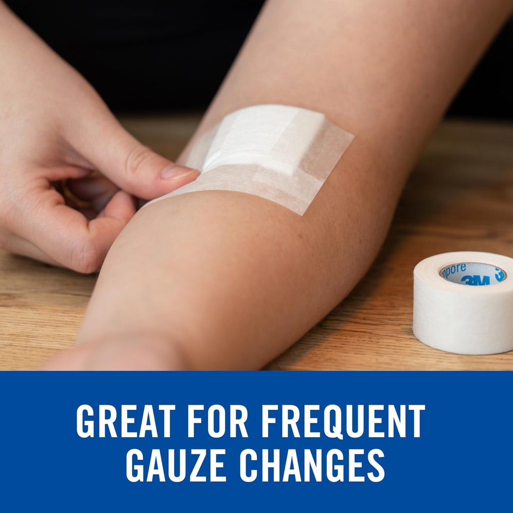 Nexcare Gentle Paper Tape, Medical Paper Tape, Secures Dressings and Lifts Away Gently - 1 In x 10 Yds, 6 Rolls of Tape