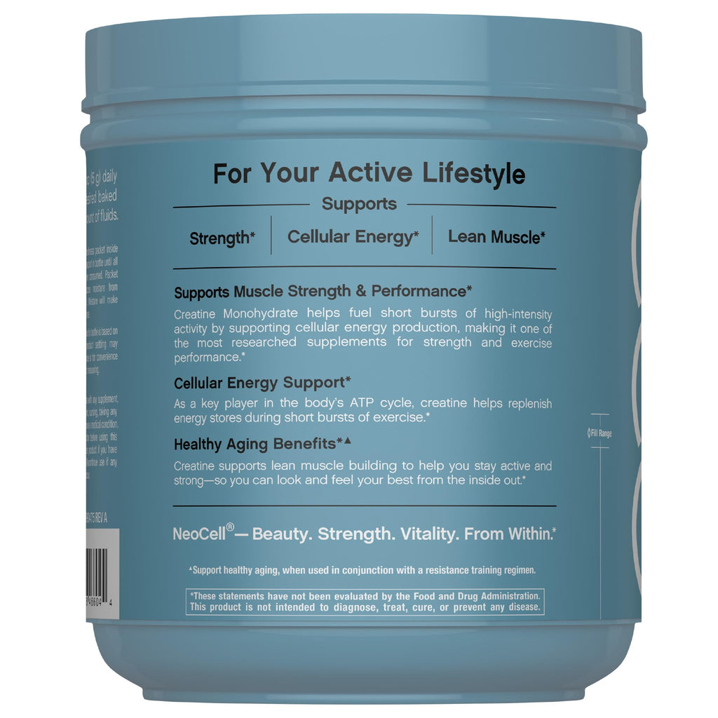 NeoCell Creatine Monohydrate Powder | 1.1 lb | Unflavored