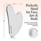 Buy now Kitsch Stainless Steel Gua Sha Facial Tools - Guasha Tool for Face, Face Sculpting Tool, Jawline Shaper, Double Chin Reducer, Body Gua Sha Tools, Lymphatic Drainage Massager, Facial Skin Care - Silver at indiglob india