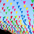 260ft 150pcs Flags Colorful Pennant Banner Flags Multicolor Bunting String Triangle Flags, Garland for Grand Opening Carnival, Theme Birthday Party Decoration, Outdoor Events Classroom Decor