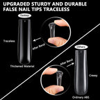 Buy now 120Pcs Extra Long Nail Tips with Box,Clear XXL Straight Tapered Square Full Cover Tips, Press On False for Salons and DIY Art at Home(12 Sizes) at indiglob india