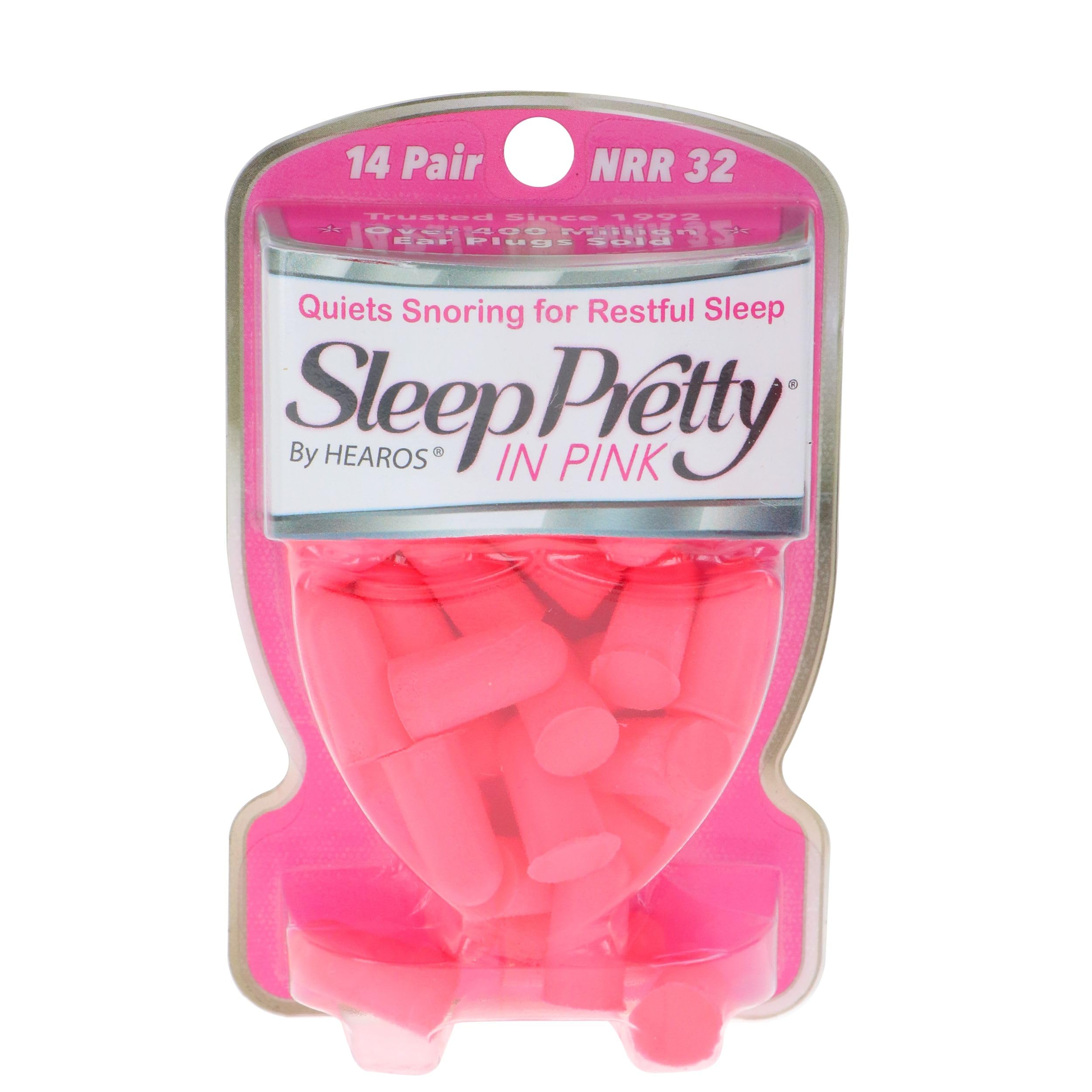 Buy now HEAROS Sleep Pretty in Pink Ear Plugs For Sleeping, 14 Pair (Pack of 1) at indiglob india