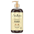 Shea Moisture Strengthen and Restore Shampoo for Damaged Hair 100% Pure Jamaican Black Castor Oil Cleanse and Nourish 13 oz | For damaged hair - remove build up, strengthen, and restore hair with Shea Butter, Peppermint, and Apple Cider Vinegar.