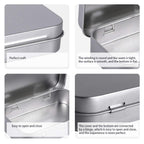 Tamicy Metal Rectangular Empty Hinged Tins, Pack of 40, Silver