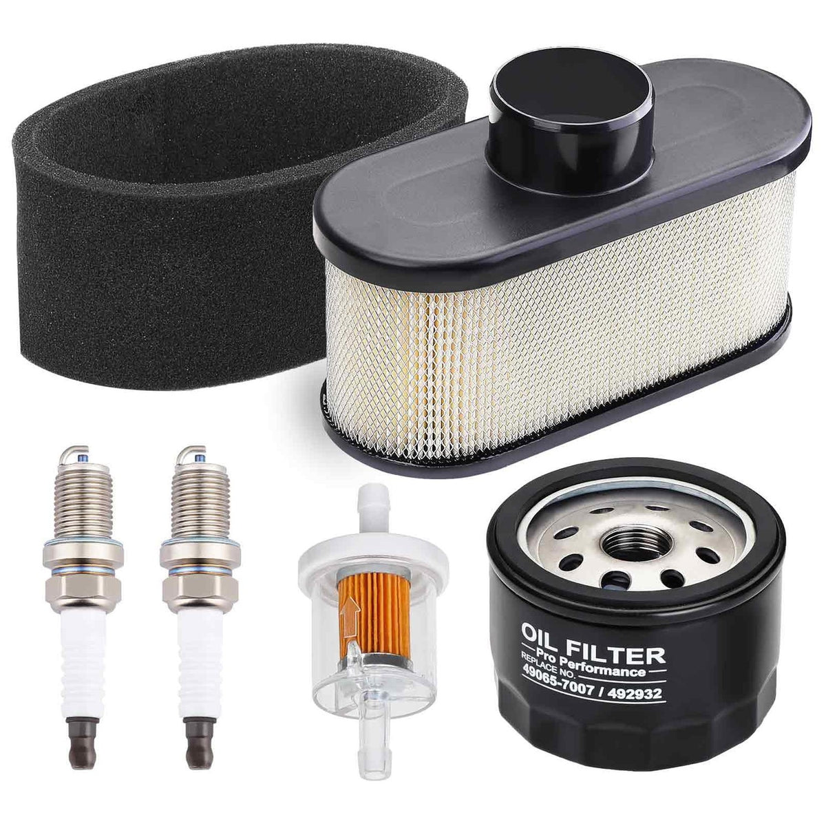 Emmawin FR691V Tune Up Kit for Kawasaki FR651V FR730V FS481V FS541V FS600V FS651V FS691V FS730V Engine Lawn Mower, Replace FR691V Oil Filter 49065-7007 Air Filter 11013-0752