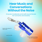 Buy now High Fidelity Ear Plugs for Hearing Protection - Discreet, Clear Ear Plugs for Concerts, Festivals & Noisy Events - Up to 18dB Background Noise Reduction Reusable Ear Plugs - Comes with Aluminum Case at indiglob india