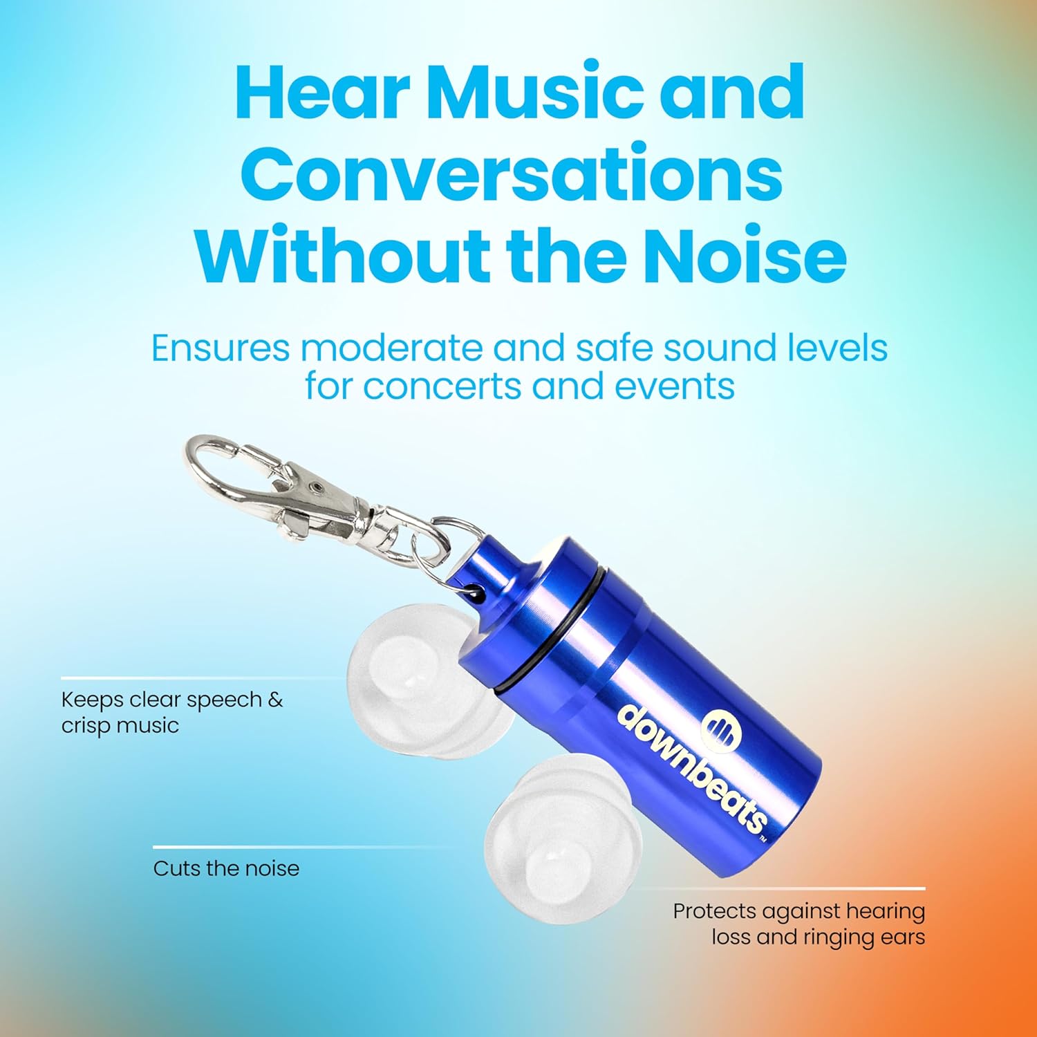 Buy now High Fidelity Ear Plugs for Hearing Protection - Discreet, Clear Ear Plugs for Concerts, Festivals & Noisy Events - Up to 18dB Background Noise Reduction Reusable Ear Plugs - Comes with Aluminum Case at indiglob india