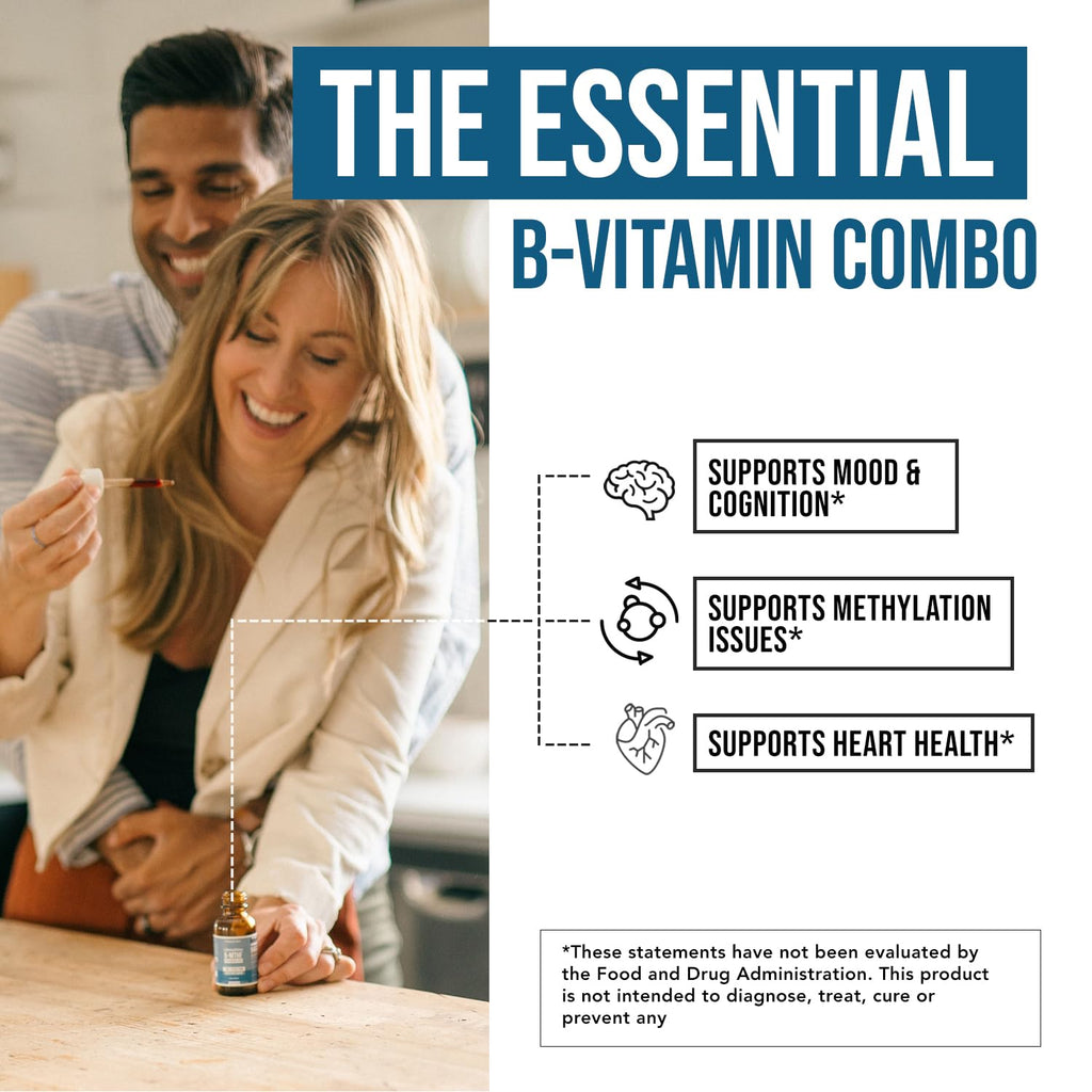 Organic Methyl Folate 1000 mcg + Methyl B12 Cofactor (300 Servings) – Metabolically Active 5-MTHF Form, Organic Berry Flavor, Liquid Sublingual Form – Mood, Cognition, Methylation, Pregnancy (1oz)