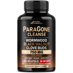Wormwood, Black Walnut, Clove - Cleanse, Detox & Gut Flora Support - 60Caps