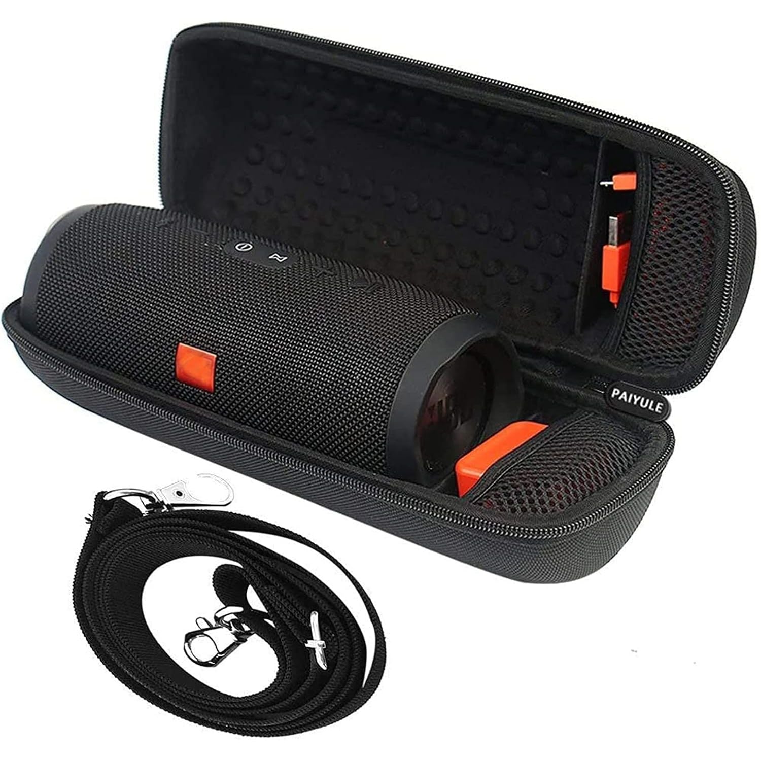 Buy now Hard Travel Case Compatible for Charge 3 BLKAM Waterproof Portable Bluetooth Wireless Speaker (Black). Extra room for USB Cable and Charger Default at indiglob india