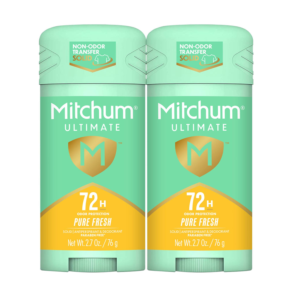Mitchum Women 72H Protection Antiperspirant Deodorant, Pure Fresh, 2 pk | Antiperspirant deodorant for women with up to 72hr odor protection. Invisible solid. Pure Fresh scent.
