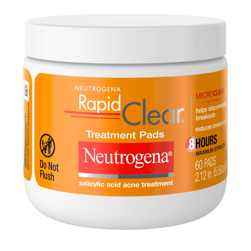 Neutrogena Rapid Clear Acne Treatment Pads, Salicylic Acid, 60 Count