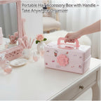 Pulseplay Hair Accessories Organizer with Handle for Girls Pink