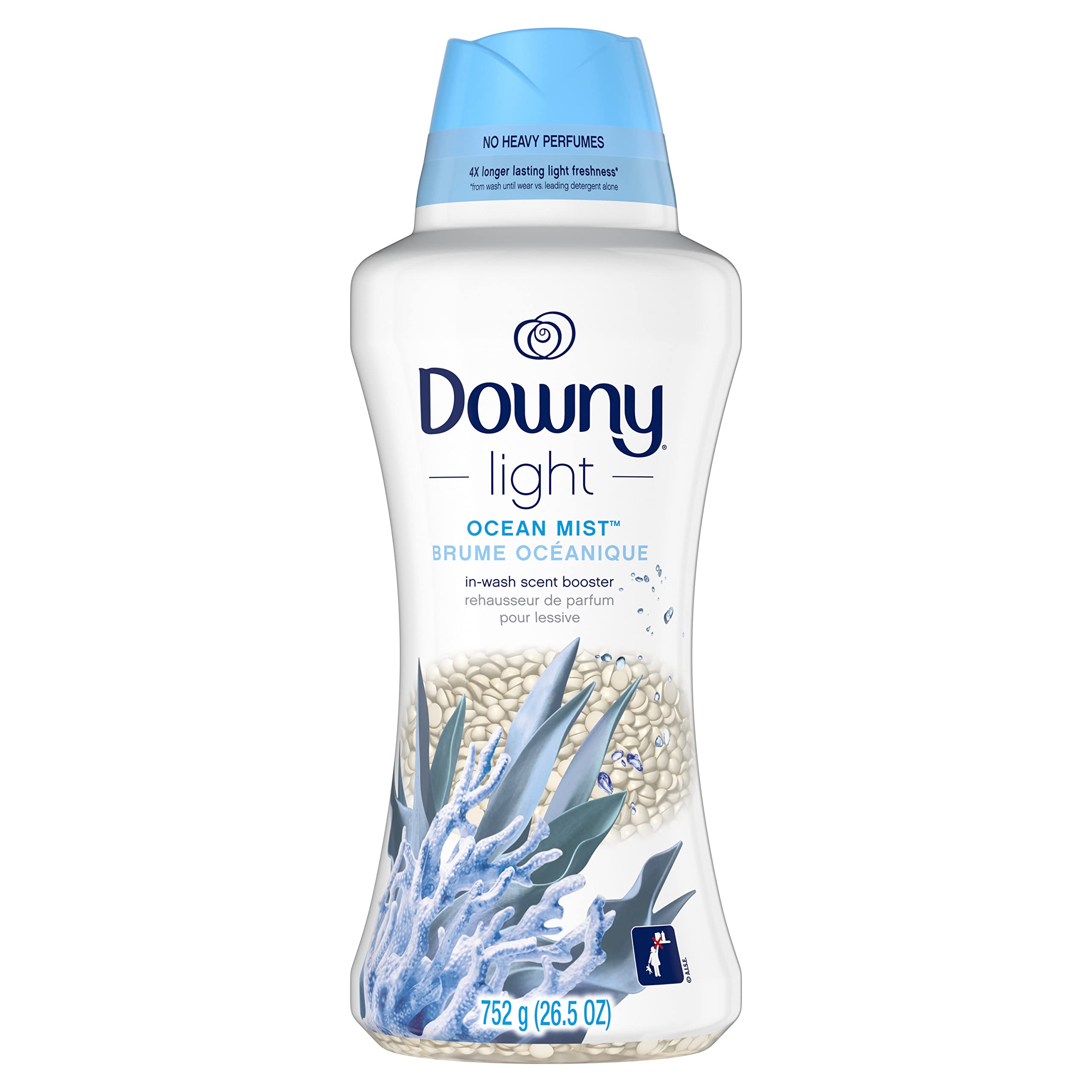 Buy now Downy Light Laundry Scent Booster Beads, Ocean Mist Scent, 24 OZ, In-Wash Fabric Beads Designed To Be Gentle With A Light Boost Of Scent, No Heavy Perfumes at indiglob india