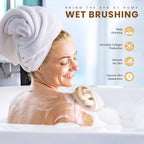 POPCHOSE Dry Brushing Body Brush, Natural Boar Bristle Exfoliating Brush | Body Scrub for Smoother Skin: Supports Cellulite Treatment, Lymphatic Drainage and Blood Circulation Improvement