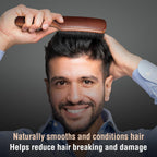 Buy now Hair Brush for Men Thin Fine Normal Hair, Boar Bristle Hair Brush for Add Shine Improve Texture Reduce Frizz, Hairbrush for Beard Straightens Softens at indiglob india
