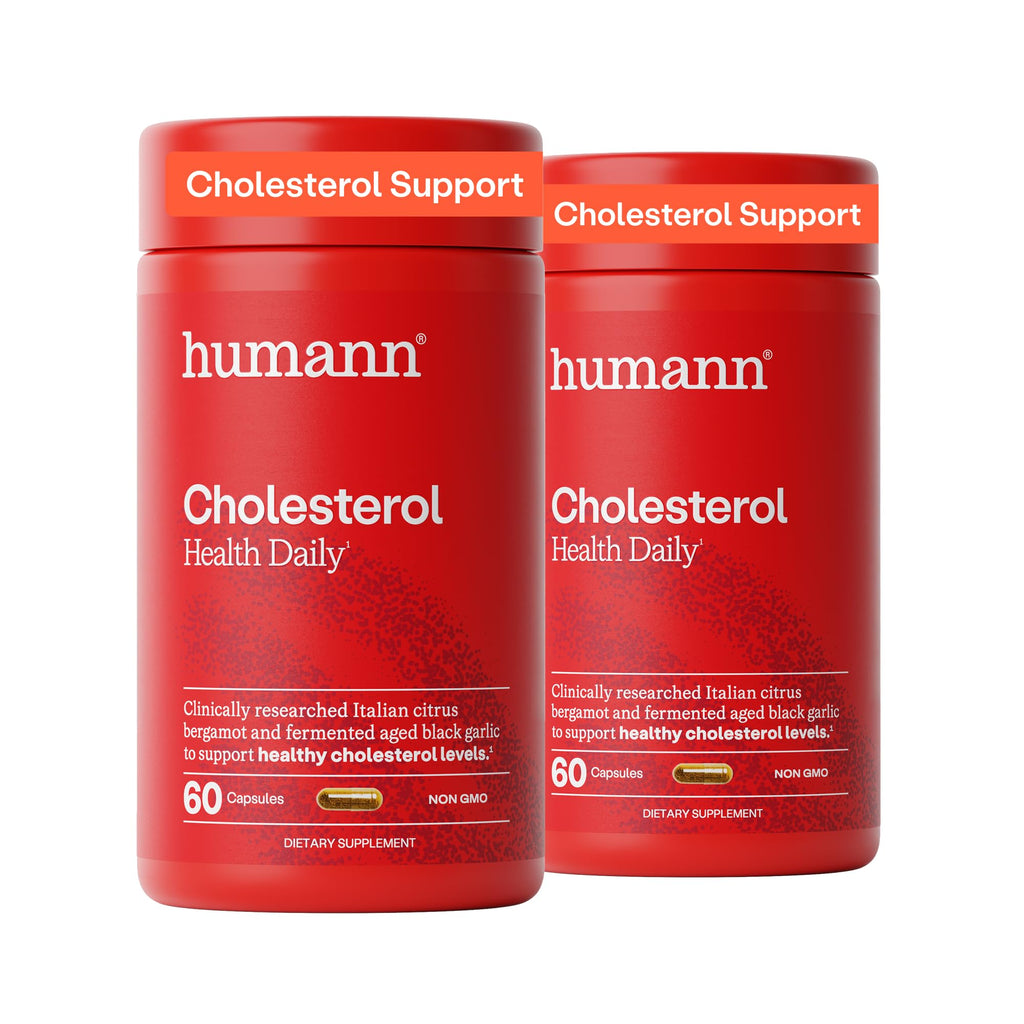 HumanN Cholesterol Health Daily Capsules, Lipid, & Liver Support, 60 Ct | Aged Black Garlic & Citrus Bergamot Extract, Clinically Studied Ingredients, Non-GMO, Once Daily, For Adults, Made in USA