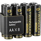 8 Pack AA Batteries Rechargeable 2800mAh High Capacity NiMH 1.2V for Remote