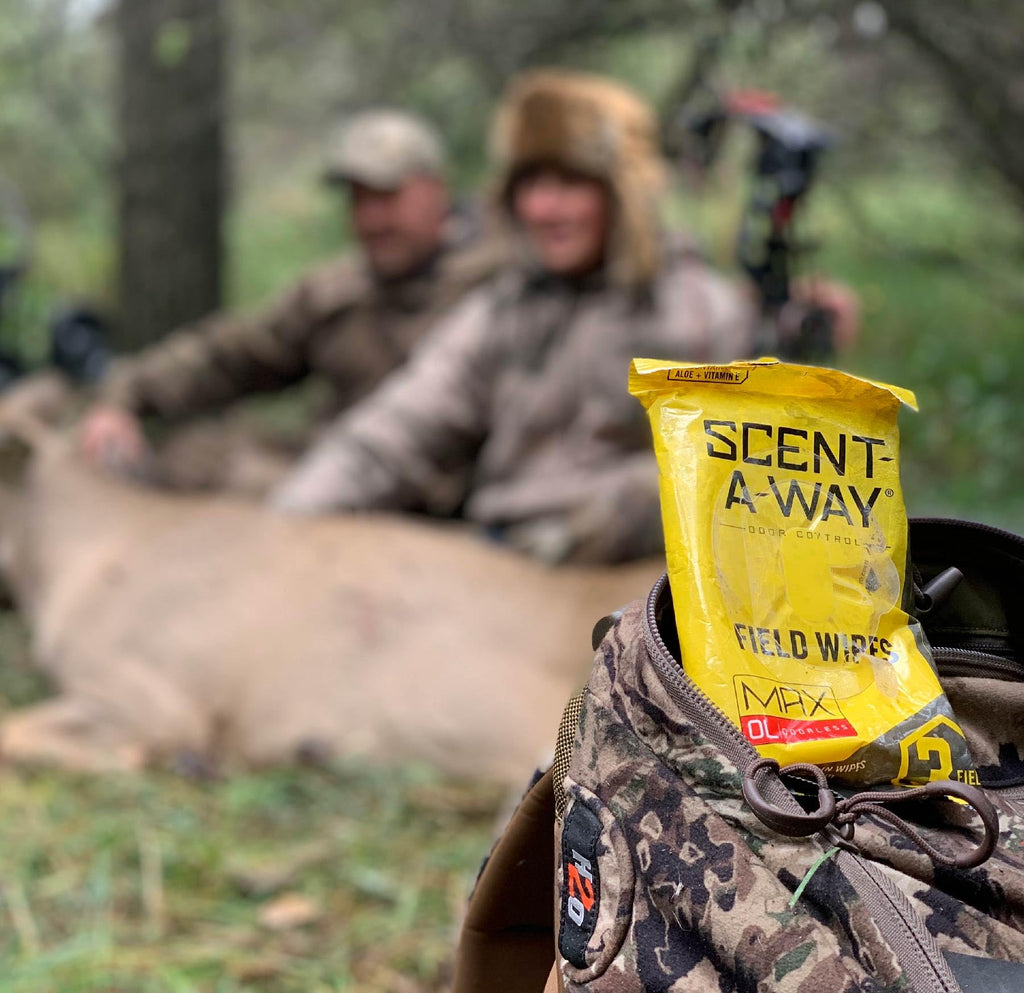 Hunters Specialties Scent-A-Way MAX Odorless Field Wipes - Scent Control Unscented Alcohol-Free Pre-Moistened Wipes for Hunters, Trappers, Anglers, and Campers, 24 Pack