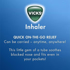 Buy now KRUM Vicks Inhaler, Portable Nasal Inhaler, Non-Medicated, Soothing Vapors to Breathe Easy, Menthol Scent, 2 Inhalers at indiglob india