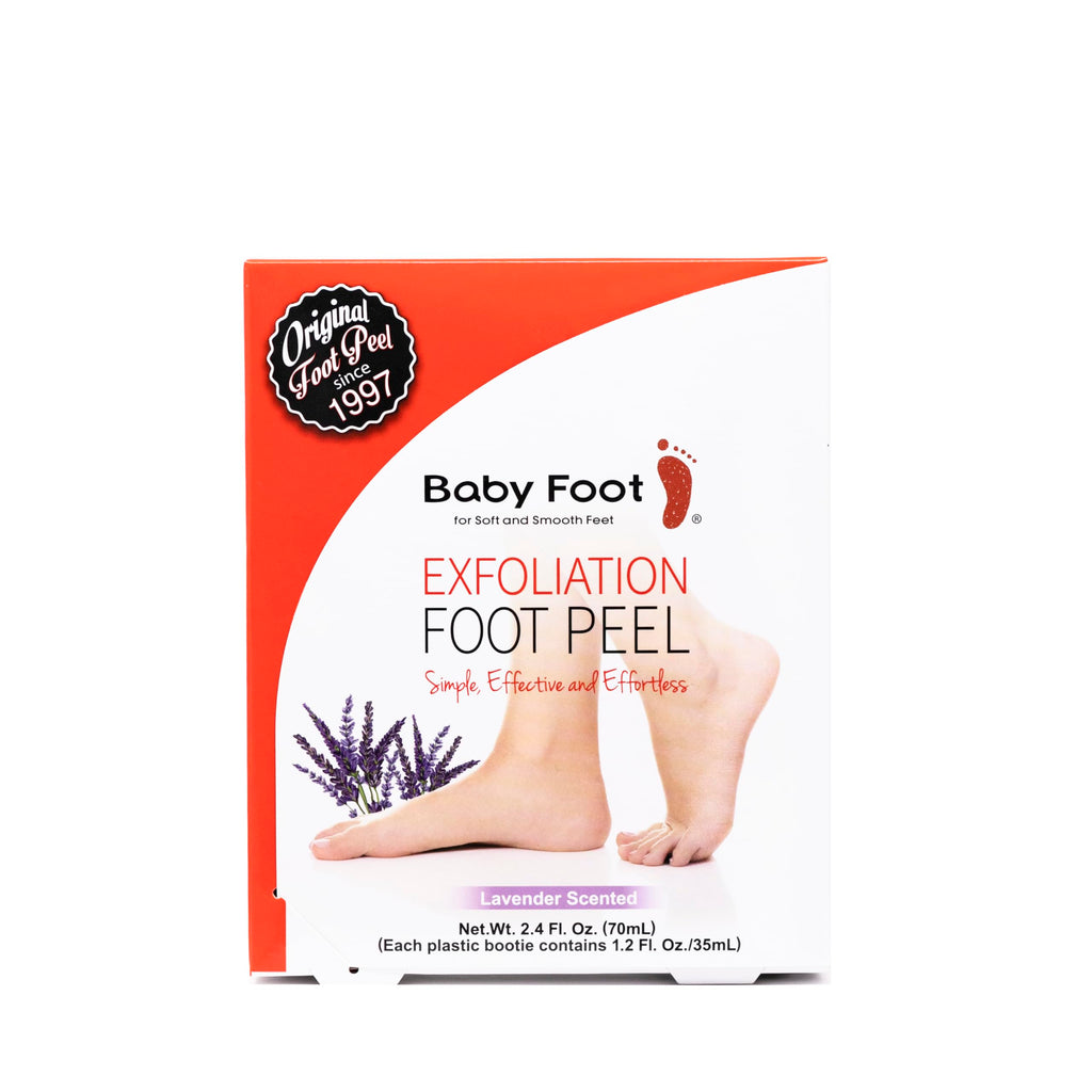 Baby Foot Original Exfoliation Foot Peel - For Rough Cracked, Dry Feet, Dead Skin Removal - Foot Peeling Mask for Baby Soft Feet - Spa Experience at Home & Gift Ideas - Lavender Scented