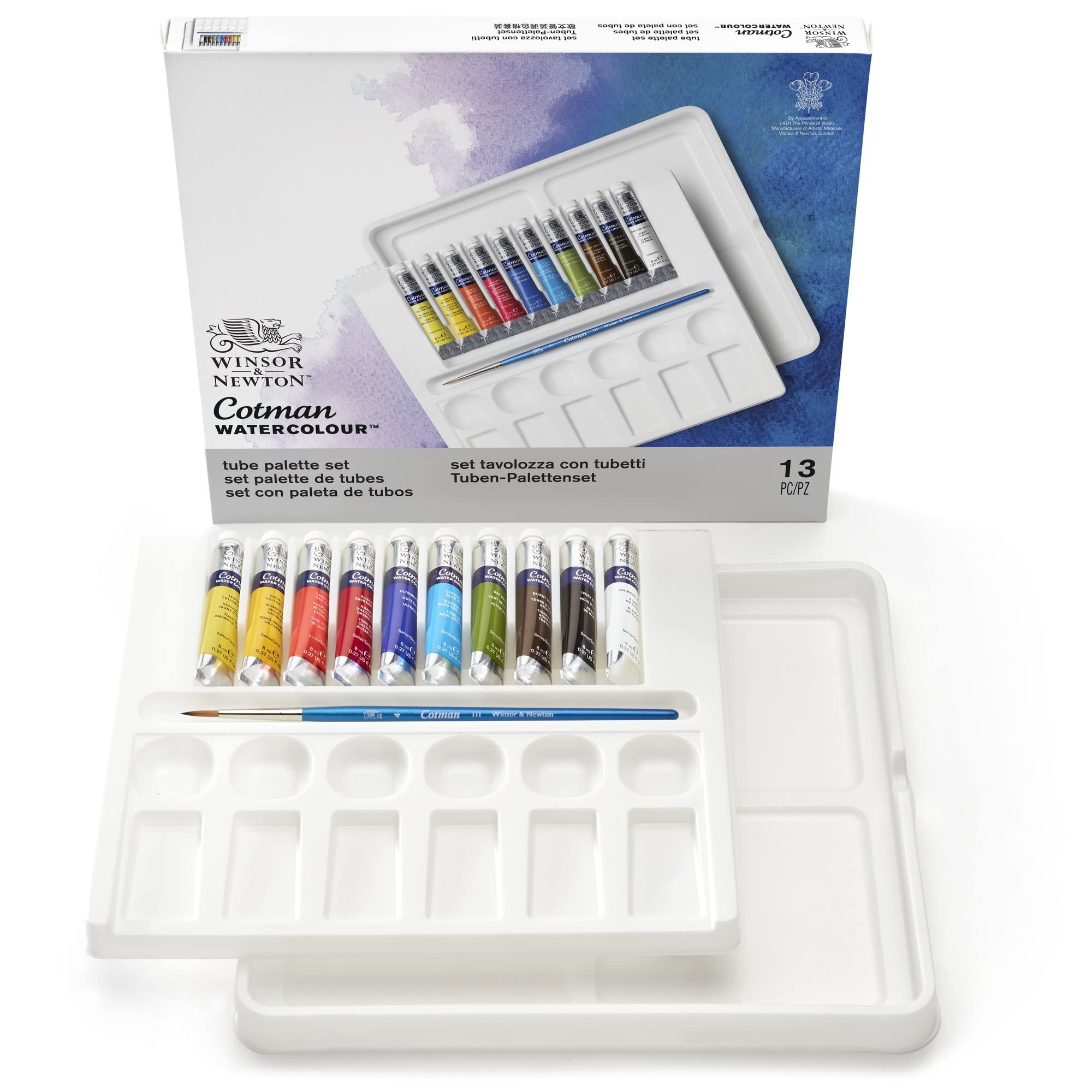 Buy now Winsor & Newton Cotman Watercolor Paint Set, Field Pocket Set, 12 Half Pan w/ Brush, Sponge, Bottle 13 Piece Palette Set 8ml at indiglob india