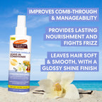 Palmer's Tahitian Vanilla Leave-In Conditioner with Cocoa Butter (8.5 Oz) | Indulgent, Hydrating Hair Detangler Spray, Acacia Honey & Vitamin E, Heat Protectant, Frizz Control & Long-Lasting Moisture