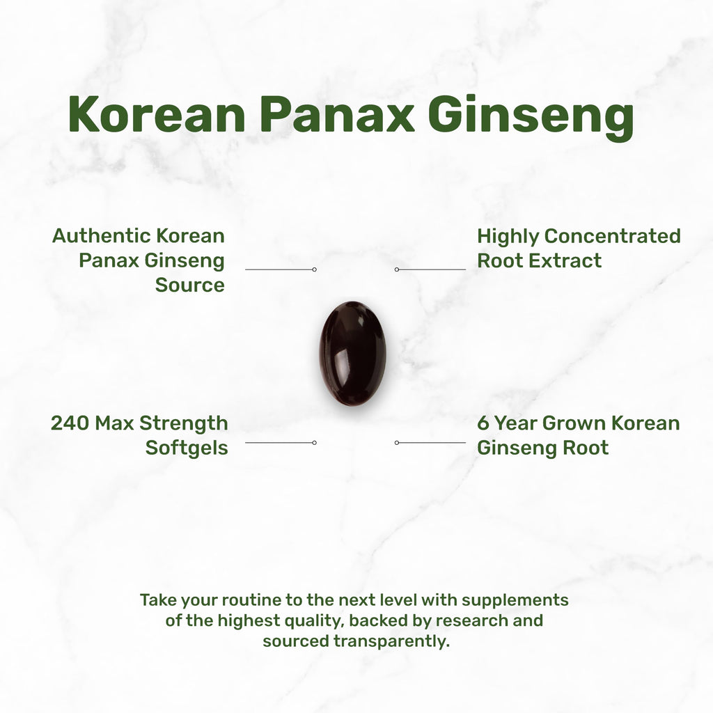 DEAL SUPPLEMENT Korean Red Panax Ginseng Root Extract, 240 Softgels