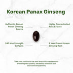 DEAL SUPPLEMENT Korean Red Panax Ginseng Root Extract, 240 Softgels