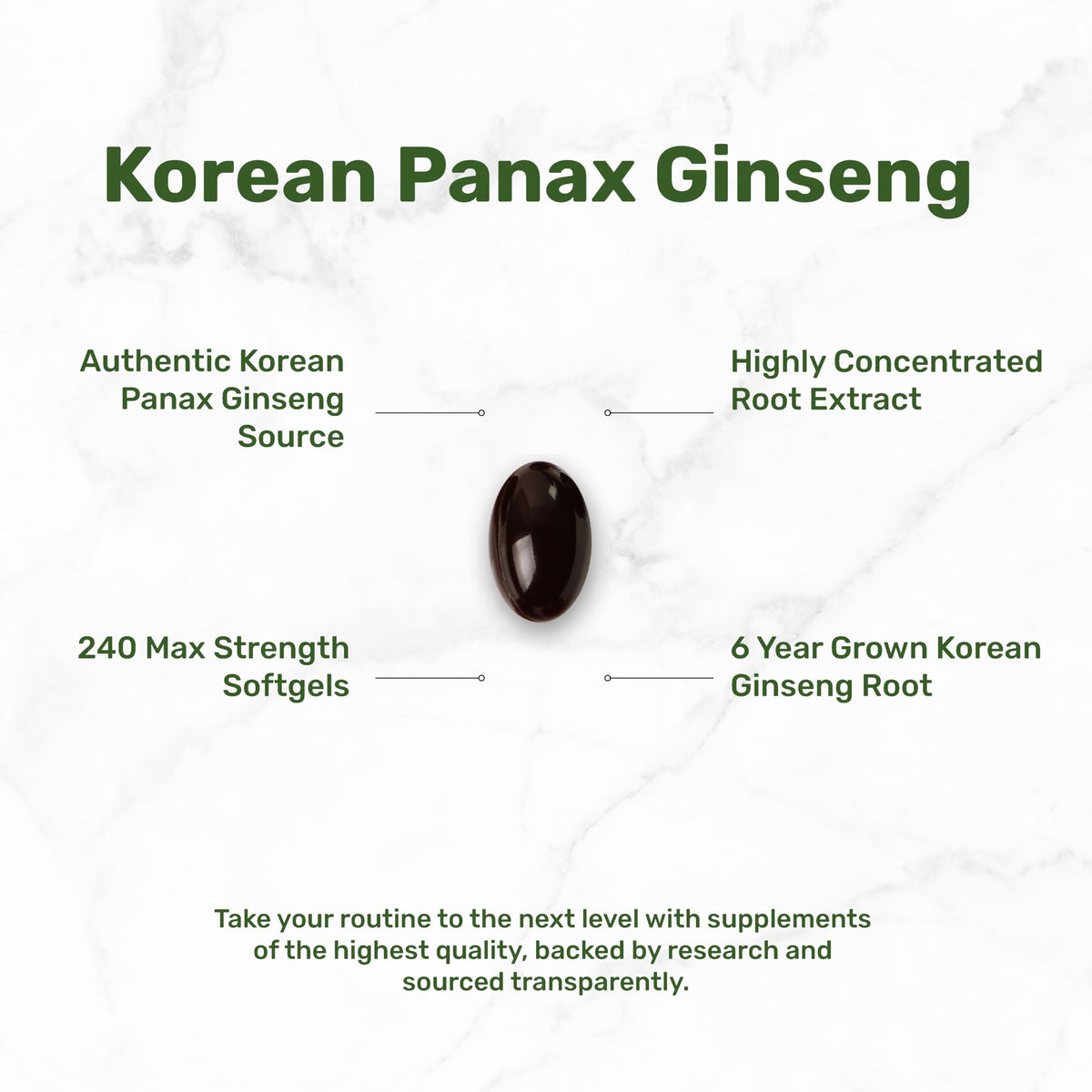 DEAL SUPPLEMENT Korean Red Panax Ginseng Root Extract, 240 Softgels