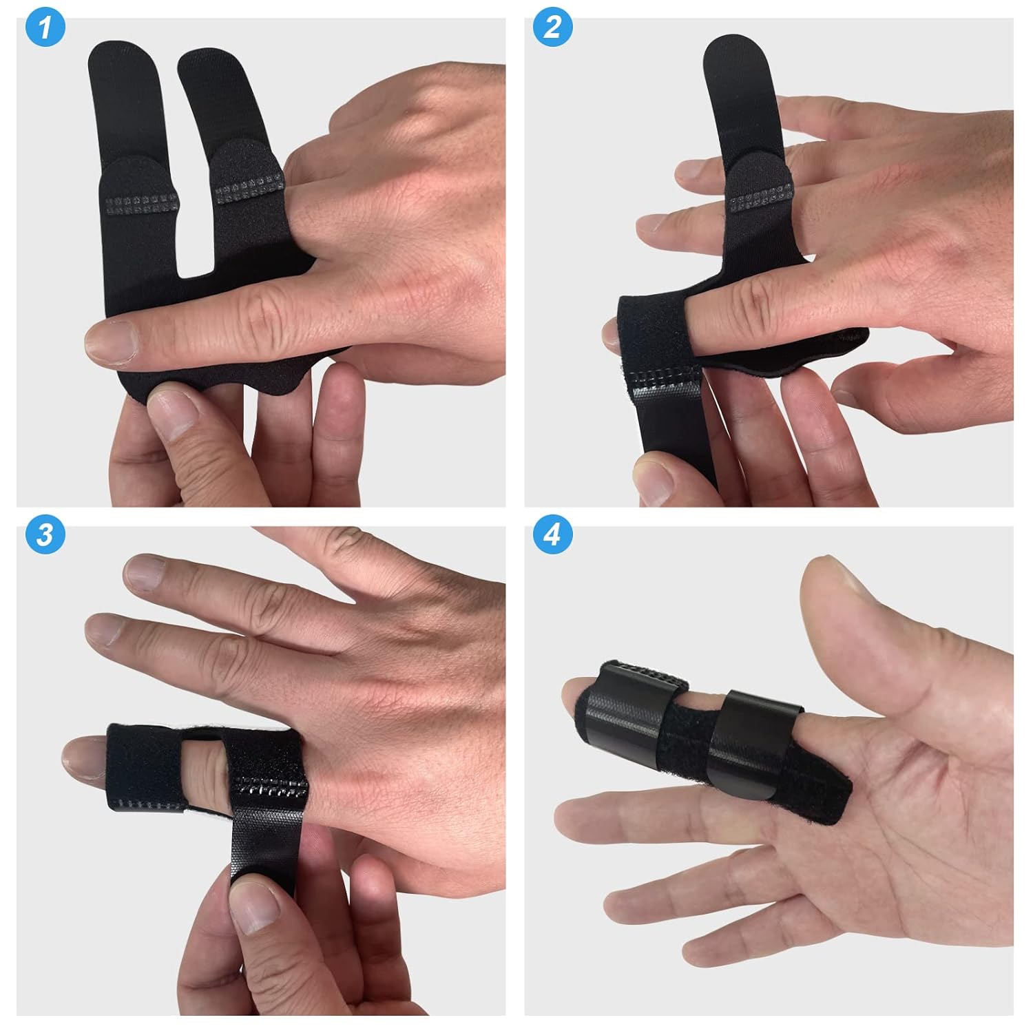 Buy now 4 Pcs Trigger Finger Splints/Brace for Knuckle Immobilization,Broken Protector and Straightening Arthritis Relief,Pain Relief,Fits Index,Middle Ring at indiglob india
