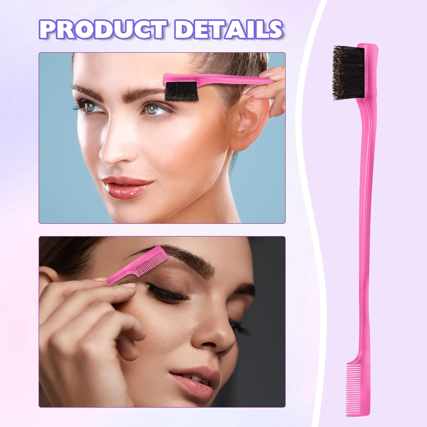 Buy now 8 Pcs Styling Hair Comb Brush Set with Teasing Edge Brush Parting Rat Tail Comb Hairclip for Women Slicking Ponytail and Smoothing Hair(Pink) at indiglob india
