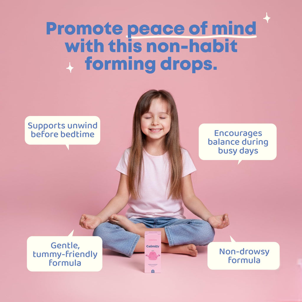 JoySpring Calmify Kids Magnesium Glycinate Drops, 30 Servings, 3+ | With L-theanine, chamomile and passion flower, supports non-drowsy calm and relaxation, sugar-free liquid, gentle daily use