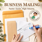 Stroke-N-Seal Envelope Moistener, 50mL*4 Envelope Sealer for Bulk Mailing