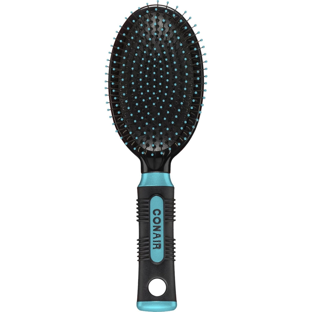 Conair Salon Results Hair Brush, Detangling Hair Brush for Men and Women, For All Hair Types, Metal Bristles and Cushion Base
