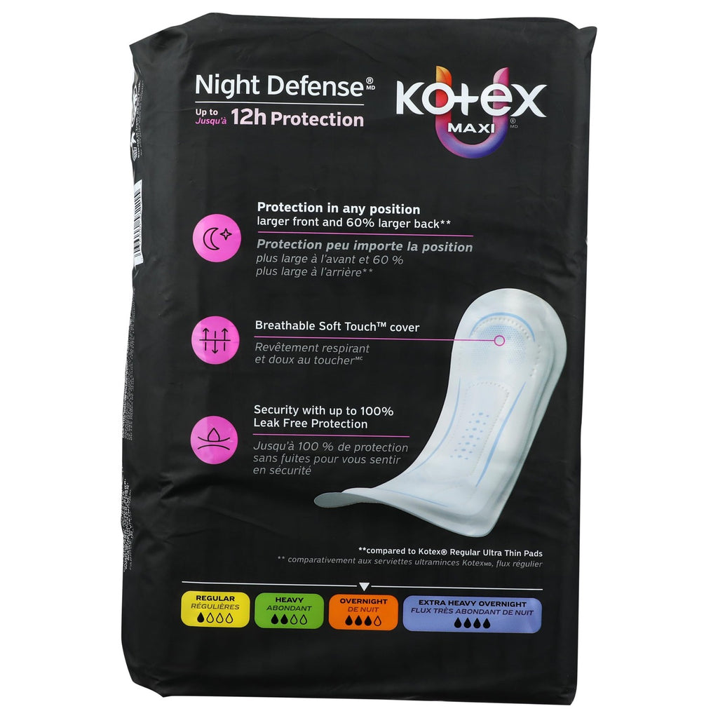 Kotex Overnight Maxi Pads, 39 Count